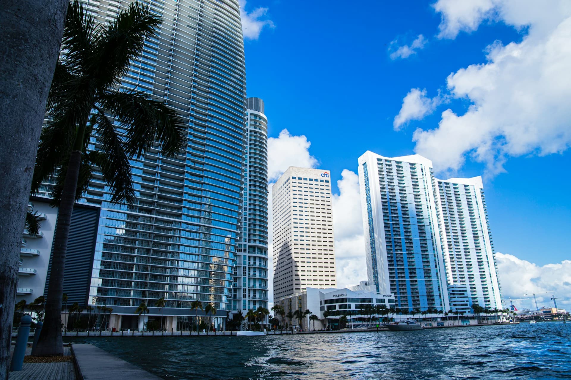 Miami skyline by the water on a sunny day — Centric Group remodeling and permits in Miami, Florida
